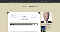 Desktop Screenshot of lorddavidowen.co.uk