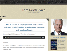 Tablet Screenshot of lorddavidowen.co.uk
